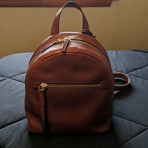 Fossil Leather Backpack